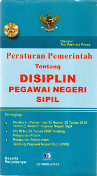 Image of Peraturan Pemerintah tentang Disiplin Pegawai Negeri Sipil